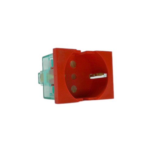 MOD.TOMA SCHUKO P/ESTABIL.Rojo R7618